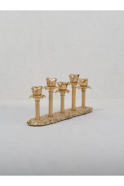 LAMEDORE Lotus Işıltısı 5 Kollu Şamdan