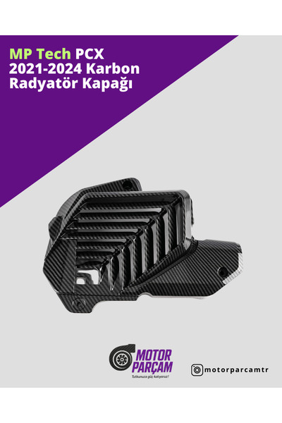 MP Tech Honda PCX 2021-2024 Karbon Radyatör Kapağı