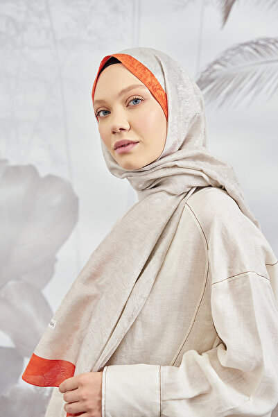 ARMANDA Chain ​​Monogram Shal - Stone - Orange