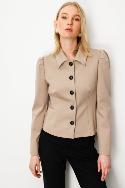 Ekol Polo Yaka Düğmeli Ceket