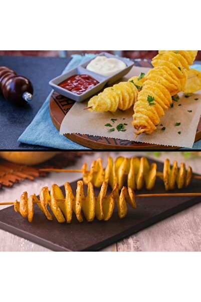 qussine Spiral Patates Dilimleyici Çubukta Patates Cips Yapma Aparatı