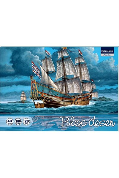 PAPERLAND Bloc de desen Paperland, A3, 20 de fișiere, 180 g/mp