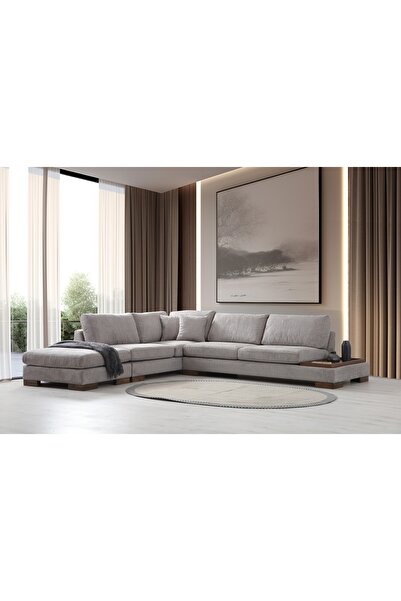 Vivense TULİP KÖŞE KOLTUK ŞÖNİL GRİ, SOL KÖŞE