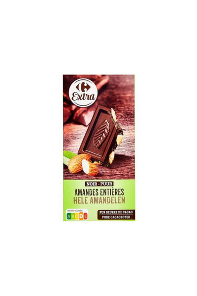 Crf Extra Ciocolata amaruie Carrefour Extra cu migdale 200 g