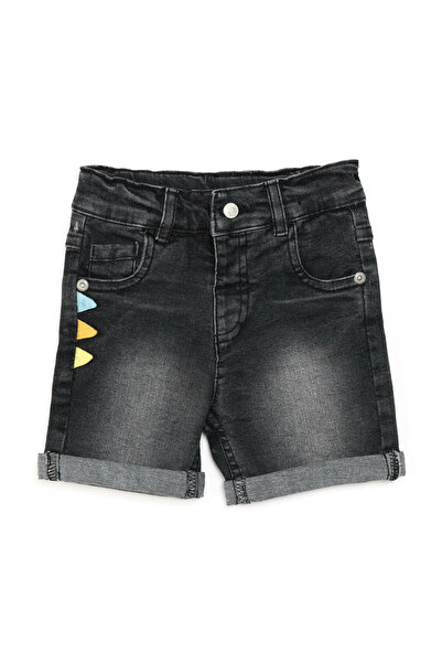 Tuc Tuc Erkek Bebek Şort Denim Duble Paça Siyah