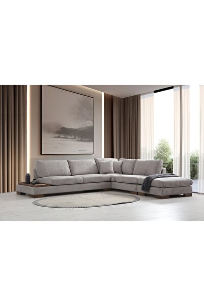 Vivense TULİP KÖŞE KOLTUK ŞÖNİL GRİ, SAĞ KÖŞE