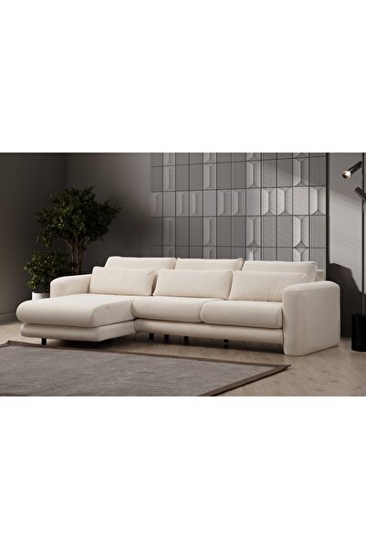 Vivense LİLLY BUKLET KÖŞE KOLTUK, BEYAZ, SOL KÖŞE