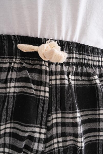 HG MODA Erkek Kare Ekose Desenli Pijama Eşofman Unisex