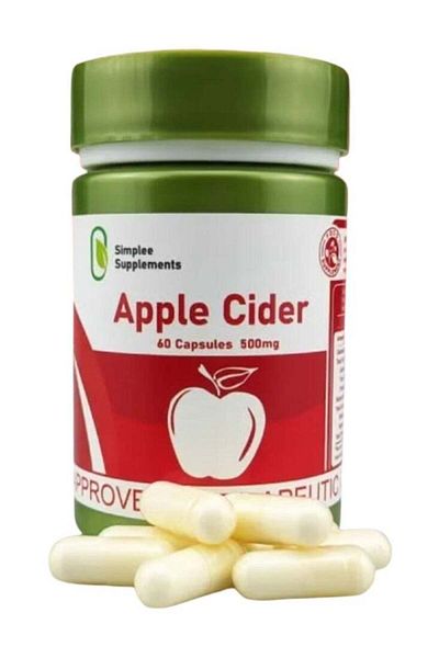 Simplee Supplements Apple Cider 60 Capsules 500mg - Appetite Suppressant for & Metabolis