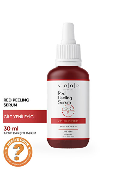 VOOP Red Peeling Serum 30 ml | Cilt Tonu Eşitleyici Ve Yenileyici | %10 Aha, %2 Bha