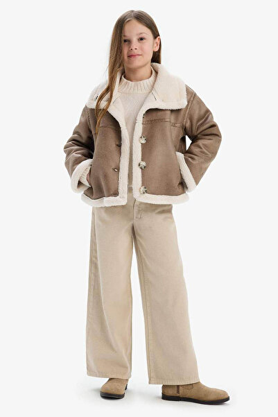 DeFacto Brown Girl's Coat C4979A8/Bn164