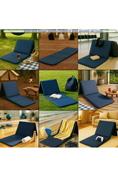 Kevin TayaMat, Katlanabilir Sırt Dayamalı Oturma Dinlenme Matı & Minderi