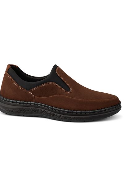 Growish Gr0359 Genuine Nubuck Leather No Odor Dark Brown Poly Sole Lightweight Daily Perforated Shoes