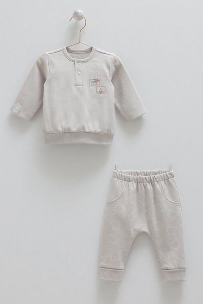 Caramell Bear Double Set - Gray
