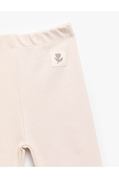 Koton Pamut elasztikus derékrészű Camisole Basic hosszú bézs színű kislány harisnyanadrág 6Wmg40024Ak