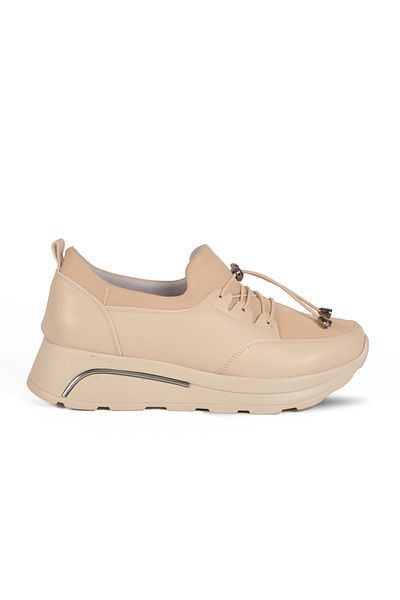 AYAKMOD Beige Lock Lace Women's Casual Shoes 1706 Z