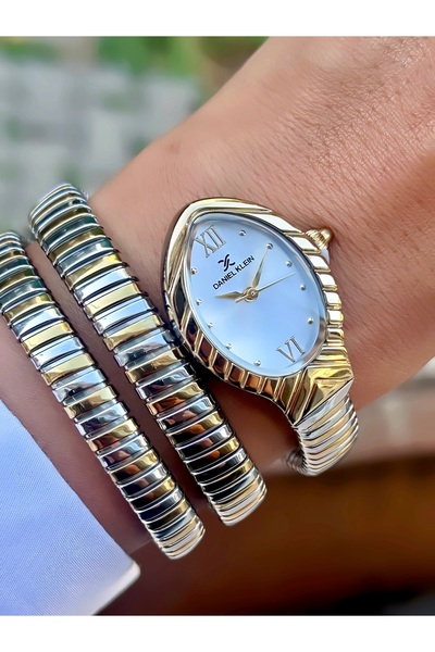 Daniel Klein Yılan Saat Model Gold Gümüş Kadın Kol Saati Çelik Kordon 3 atm Su Geçirmez 2 Yıl Garantili
