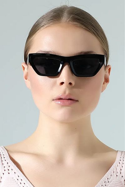 MACERATİ Cets Black Cat Eye Women's Sunglasses
