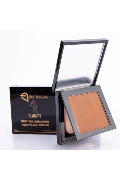 IDA Beauty Glam It! Perfect Powder Pressed Foundation,Lightweight, Cruelty-Free (ZAM 06, 12g)