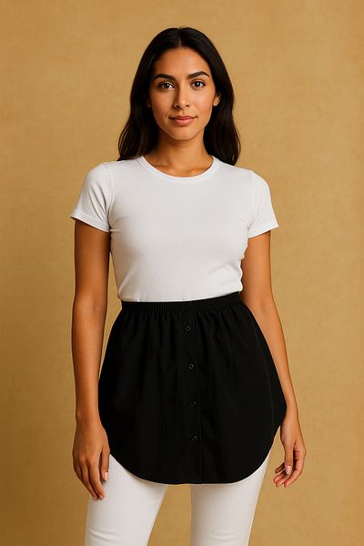 mirach Open Sides U Model Shirt Skirt Buttoned Cotton Modern Design for Stylish and Comfortable Use