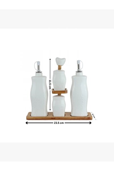 rexa Ceramic spice box set with wooden stand