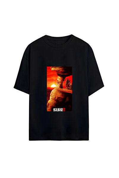 GraffTee تي شيرت قطني كبير الحجم للجنسين من ريد ديد ريدمبشن