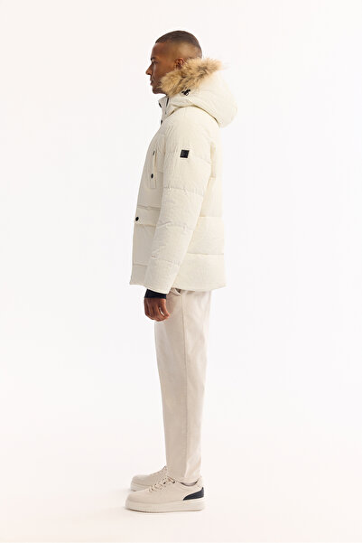 Avva Men's White 100% Goose down Water Repellent Windproof -10 ° C Durable Inflatable Coat A52Y6084