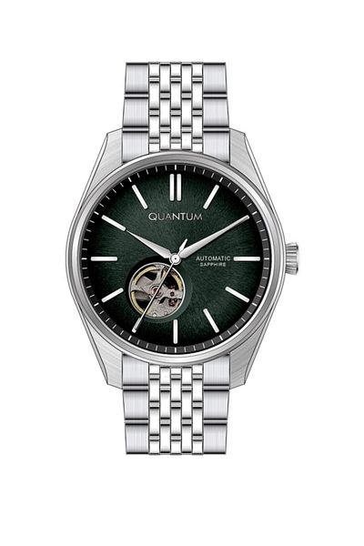 Quantum Qmg1207.370 Steel Band with Sapphire Glass with Automatic Mechanism Steel Case 10 Atm Water Resistant m