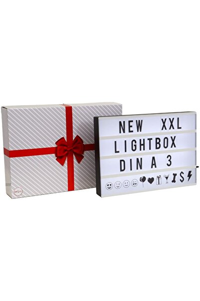 Wolawood Mesaj Tabelası LED Işıklı Yazı Panosu Lightbox Dekor USB'li Pilli Harfli Gece Lambası Hediyelik Set