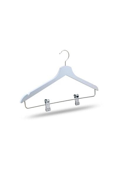 Takaz Global Pantaloni, jachetă și fustă albi naturali, cu umerașe din lemn, ...