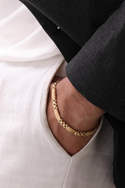 Tufanlar Kuyumculuk 14 Ayar Altın Erkek Bileklik