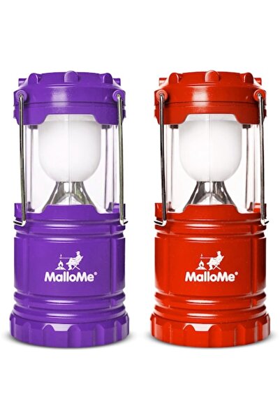 UIQ Set 2 LED folding lanterns for camping and hiking, portable, robust casing, weather-resistant, 146 l