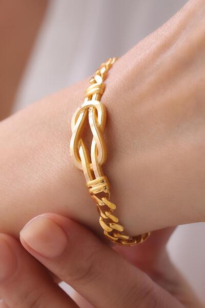 Tufanlar Kuyumculuk 22 Ayar Aşk Düğümü Gurmet Altın Bileklik