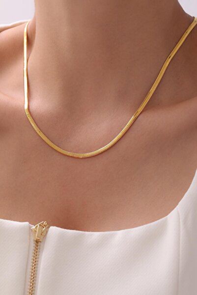 Tufanlar Kuyumculuk 22 Ayar Yılan Zincir Altın Kolye (3 mm)