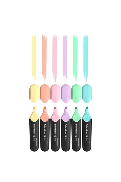 Schneider Pen Schneider 6 Colors Pastel 6 Colors Neon Highlighter Set