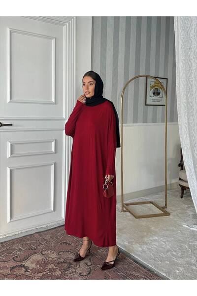 Genel Markalar Yarasa Kol Tesettür Uzun Elbise