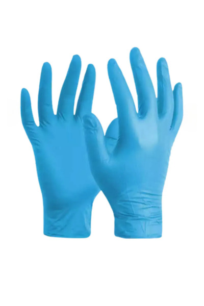 Komano Pontika Coremed Powder-Free Blue Nitrile Gloves Medium Size (m Size) Pack of 100