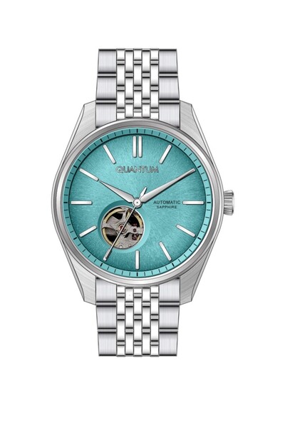 Quantum Qmg1207.300 Q Master Sapphire Glass Steel Band Steel Case 10 Atm Water Resistant Metallic Color