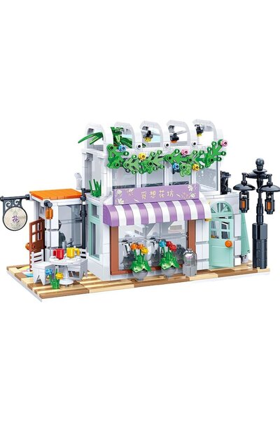 UIQ Construction Toy Etarnfly, Flower Shop, 726 pieces, 6+ years, Multicolor