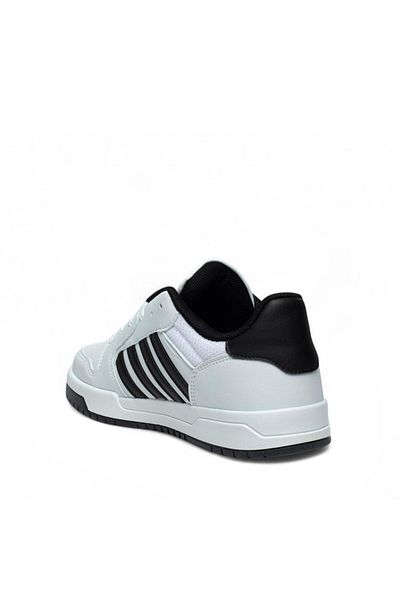 McDark Unisex White Black Thermo Sole Striped Lace-Up Sports Shoes