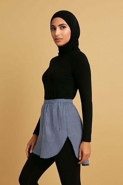 mirach Open Sides U Model Shirt Skirt Buttoned Cotton Modern Design for Stylish and Comfortable Use