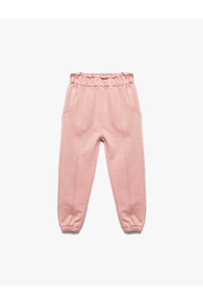 Koton Cotton Raised Pocket Jogger Pink Baby Girl Sweatpants 6Wmg40027Ak