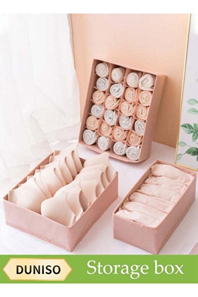 Generic 3 Pcs Underwear Drawer Organizer，Foldable Cabinet Organizer ,Stackabl...