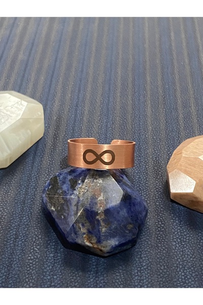 Güney Takı Store خاتم نحاسي مع رمز اللانهاية