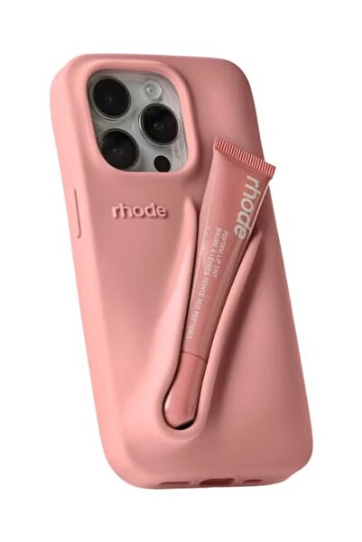 rhode Cat-Cot iPhone 14 Pro Compatible Summer Lip Case with Lipstick Compartment