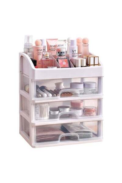 Generic Drawer-type Plastic Storage Box - Desktop Cosmetic Organizer, Jewelry Storage Case, Multi-layer Org