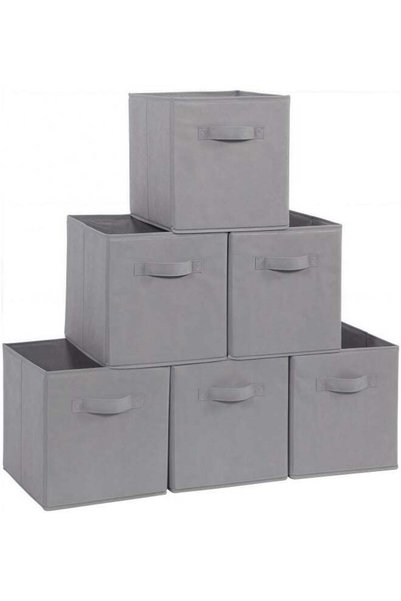 Generic 6Pcs Organizer Box Storage, Foldable Fabric Cloth Shelf Organizers Bo...