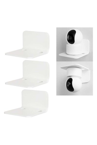 Generic White Floating Wall Shelves Set of 3 for Security Cameras, Baby Monit...