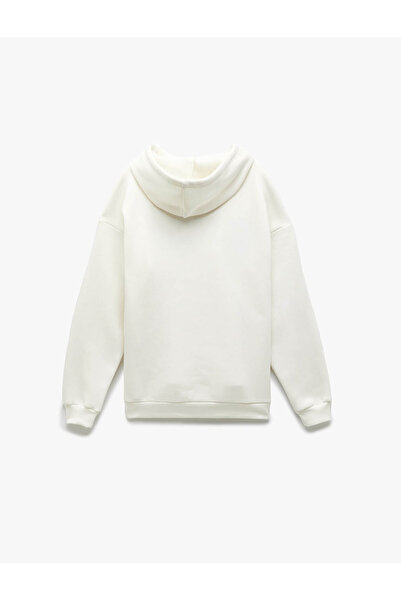 Koton Ecru Women's Sweatshirt 6Wal10165Ik