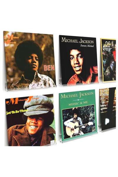 Generic Clear Vinyl Record Shelf Wall Mount - 6 Pack Acrylic Album Record Hol...